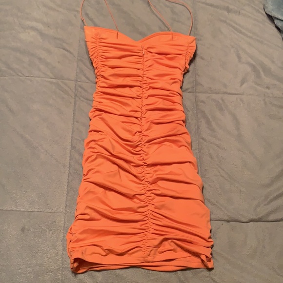 Coral Fine Strap Mini Dress - Picture 2 of 2